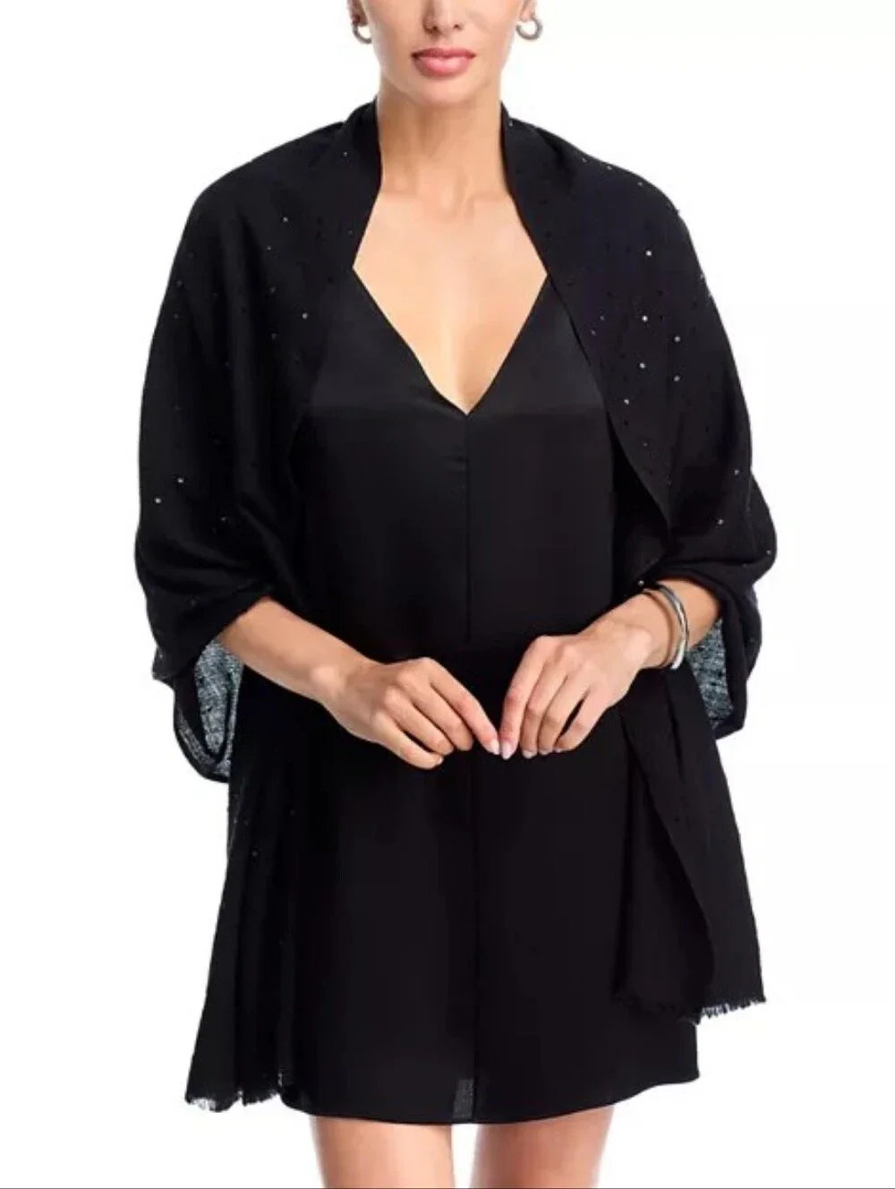 Carolyn Rowan Accessories Cashmere Scattered Sequin Shawl. NWT MSRP $200